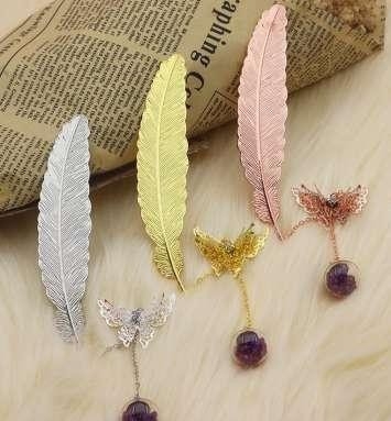 Feather bookmark